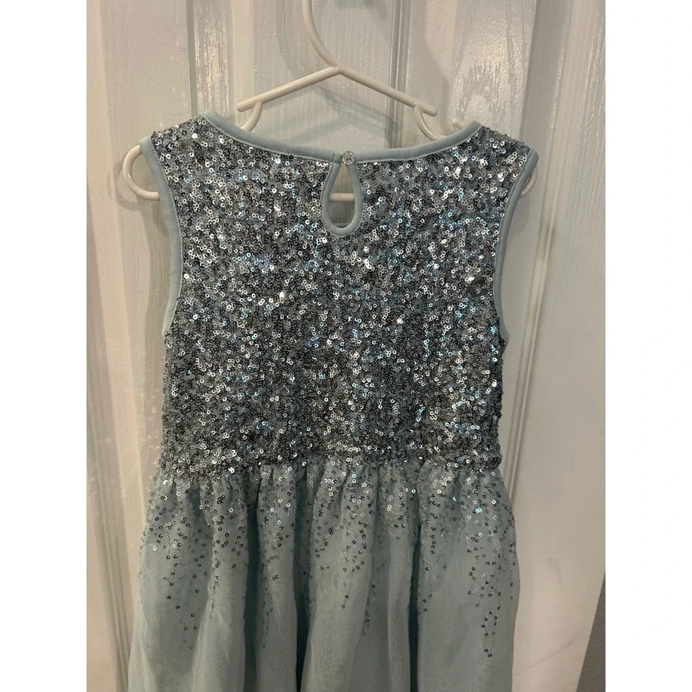 Disney Jumping Beans Dress‎ Blue Sequin Tulle Limited Edition Party Frozen 6X